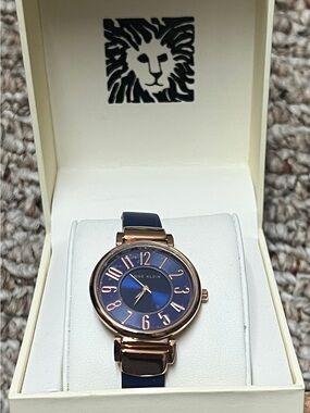 Anne Klein Women’s Navy Blue and Rose Gold Watch